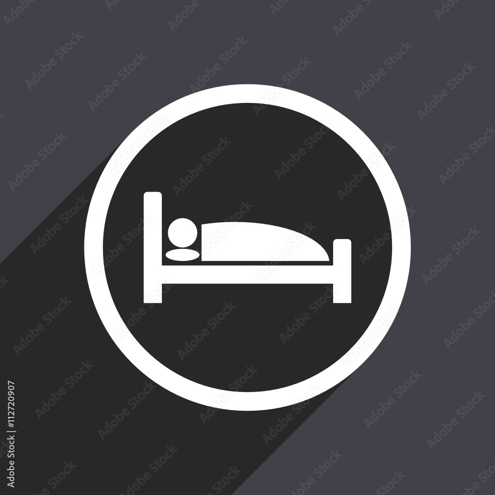 Aufkleber flat design gray web sleep vector icon