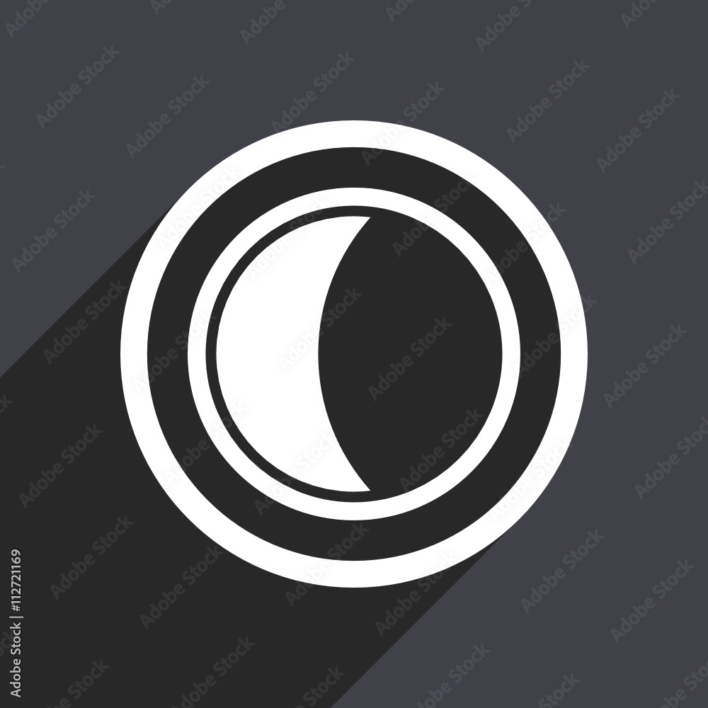 Poster Flat design gray web sleep vector icon