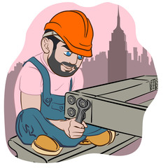 Cartoon style Construction Worker