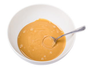 Caramel in a bowl on a