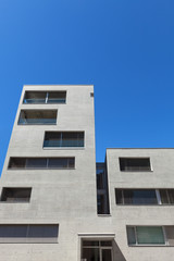 modern building in cement, exterior