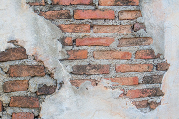 Crack brick wall background texture
