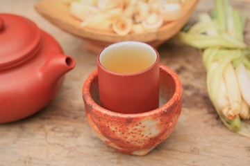 Hot tea with lemon grass