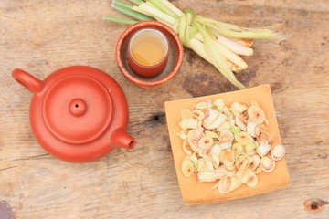 Hot tea with lemon grass