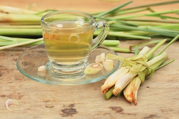 Hot tea with lemon grass
