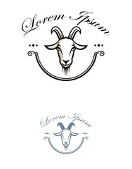 Cute Beard Goat Icon