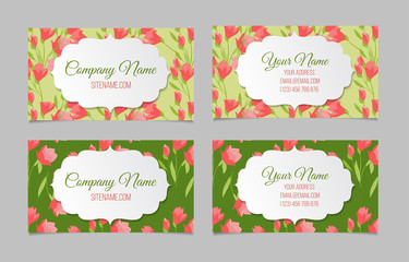 Floral business card set