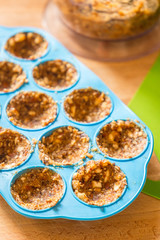 Preparation of Raw Healthy Paleo Vegan Raffaello Candies, Close-up