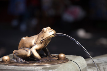 Streams of fountain, fountain water 
