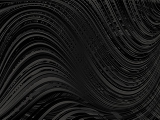 abstract vector background with black and white waves