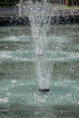 Streams of fountain, fountain water 
