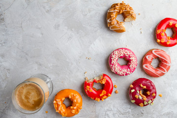 Colored assorted donuts