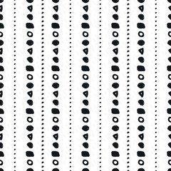 Hand-drawn geometric seamless pattern 