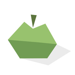 Green Apple in Poligon Style