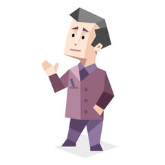 A man in purple suit / Poligon Style