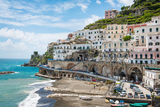 Picturesque village of Atrani on the Amalfi Coast