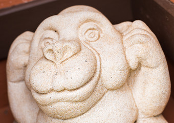 Traditional Thai statuette outdoors