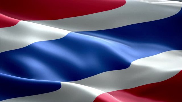 Thailand national flag. Infinite loop. New effect and different lightining.