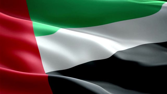 United Arab Emirates national flag. Infinite loop. New effect and different lightining.