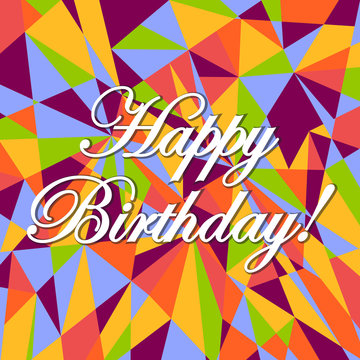 happy birthday colors pink card pattern