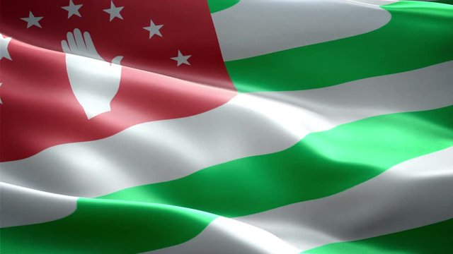 Abhazya national flag. Infinite loop. New effect and different lightining.