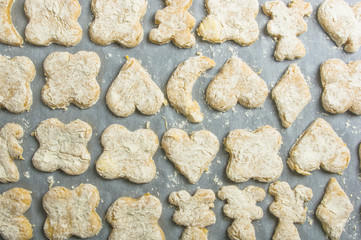 homemade cookies in powdered sugar