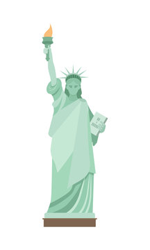 Statue of Liberty in New York. Flat style.