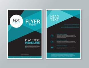black page brochure, flyer ,report Layout design template, and cover design