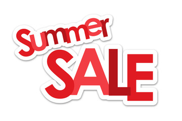 SUMMER SALE red vector typography