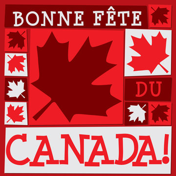 Funky Canada Day card in vector format.