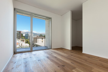 Interior, room with parquet floor