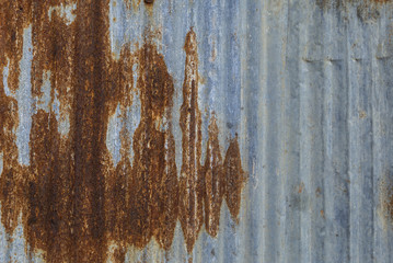 Rusty texture on metal wall