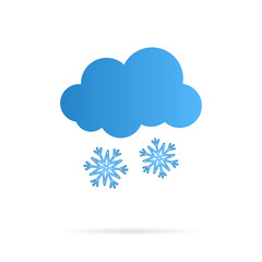 Vector Cloud and Snow Icon