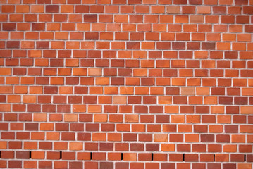Background of red brick wall pattern texture