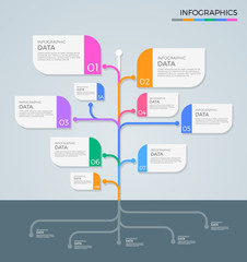 Business Infographics element design. Work flow vector Illustration template.