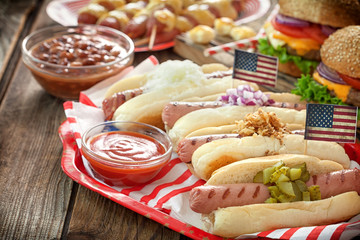 American holiday 4th of July - Picnic Table 