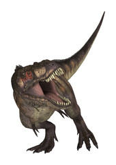 Fototapeta premium 3D Rendering Dinosaur Tyrannosaurus on White