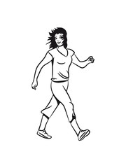Fototapeta na wymiar walking sport woman