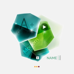 Shiny colorful geometric business abstract infographics template