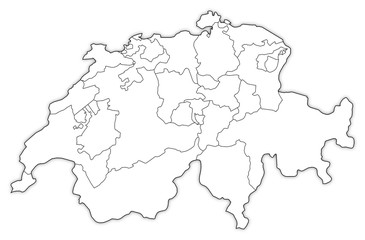 Fototapeta premium Map - Swizerland