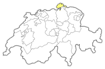 Map - Swizerland, Schaffhausen
