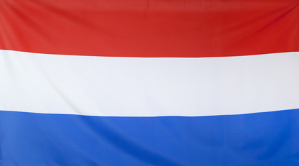 Netherlands Flag real fabric seamless close up