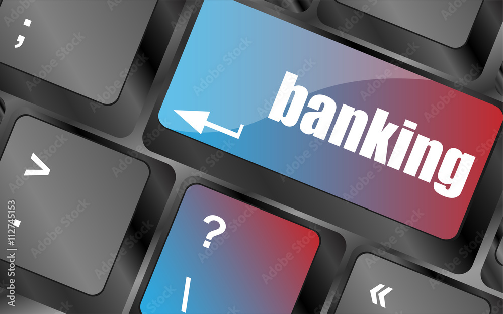 Poster keyboard key with enter button banking, business concept vector . keyboard keys, keyboard button, ke