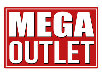 Mega outlet red sign