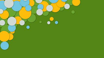 bubbles in colours on left green background motion graphics