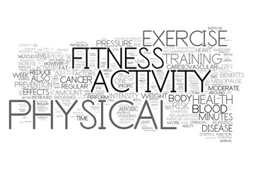 Fitness Activity collage of word concepts