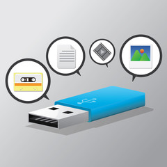 USB drive flash icon