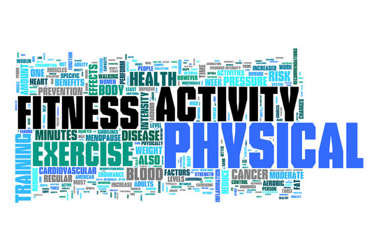 Fitness Activity collage of word concepts
