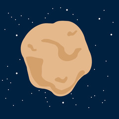 Asteroid&Meteor / Flat design