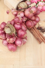 shallot - asia red onion for at cooking.